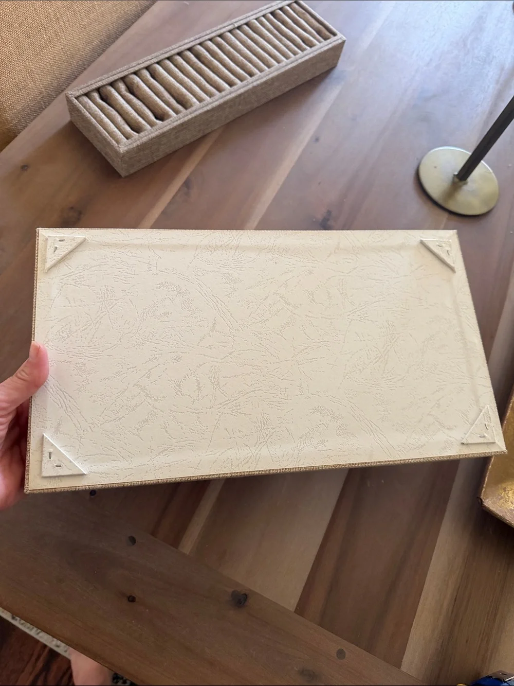 Neutral Beige 8 Compartment Drawer jewelry Organizer